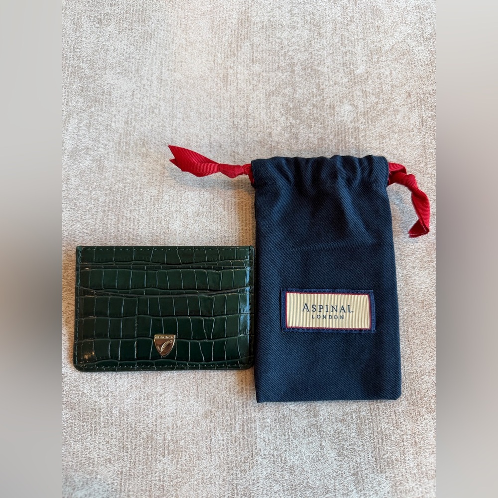 Aspinal of London Croc Embossed Card Holder